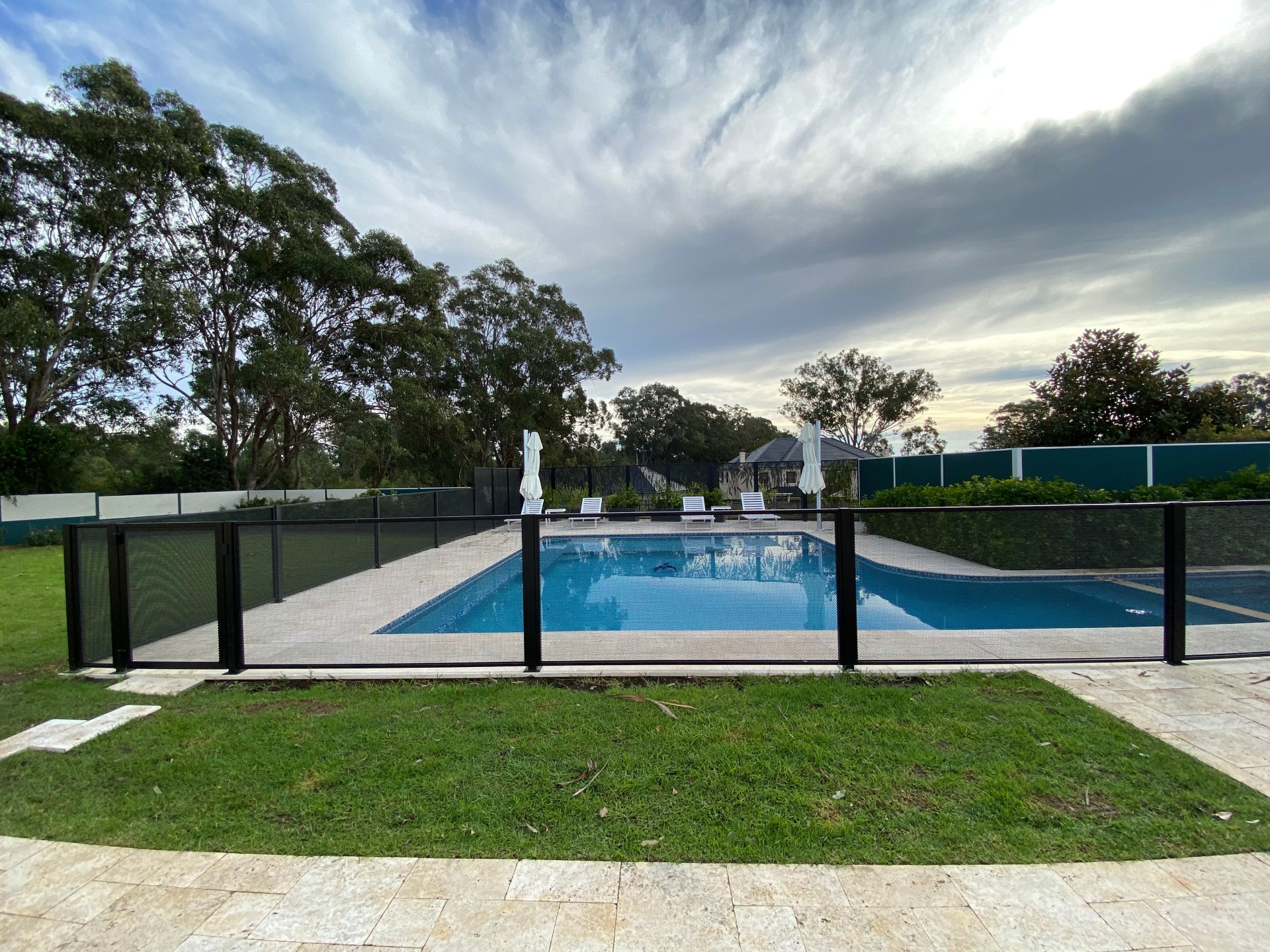 Textured Black pool fencing, Kirkham NSW