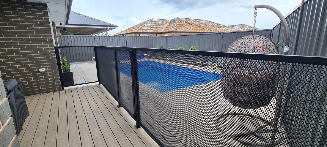 Genuine Pool Perf perforated pool fencing detail, Adelaide